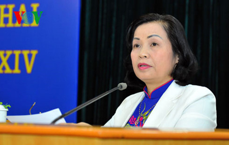 Bà Bùi Thị Thanh, Phó Chủ tịch Ủy ban Trung ương MTTQ Việt Nam 
